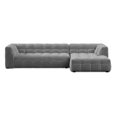 Vesta szürke bársony kanapé, jobb oldali - Windsor & Co Sofas