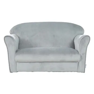 Világosszürke bársony gyerek kanapé 78 cm Lil Sofa – Roba