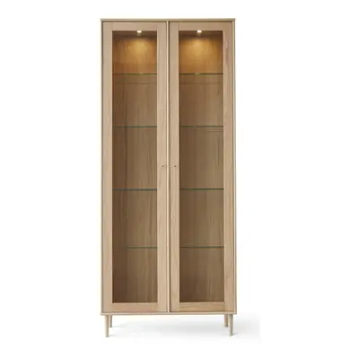 Tálalószekrény tölgyfa dekorral, világítással 89x206 cm Mistral - Hammel Furniture