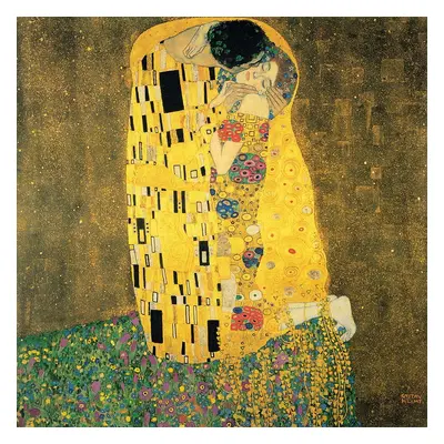 The Kiss másolat, 90 x 90 cm - Gustav Klimt