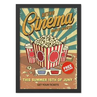 Kép 40x55 cm Retro Cinema – Wallity