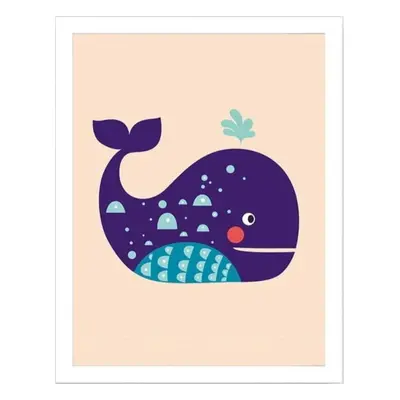 Gyerekszoba kép 24x29 cm Whale – Wallity