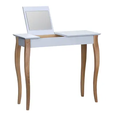 Dressing Table világosszürke fésülködőasztal tükörrel, hosszúság 85 cm - Ragaba