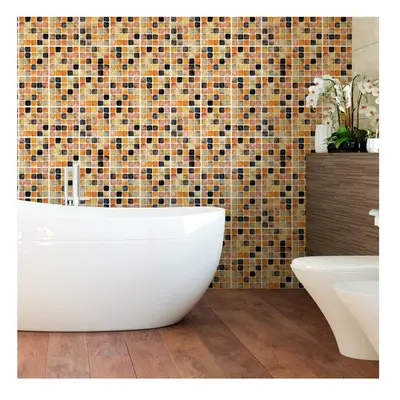 Wall Decal Tiles Mosaics Sanded Grade 9 db-os falmatrica szett, 15 x 15 cm - Ambiance