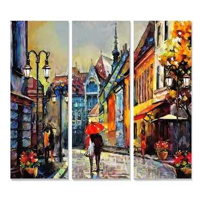 Kép szett 3 db-os 20x50 cm Street – Wallity