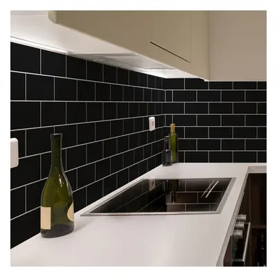 Csempematrica szett 30 db-os 20x10 cm Subway Tiles Black – Ambiance