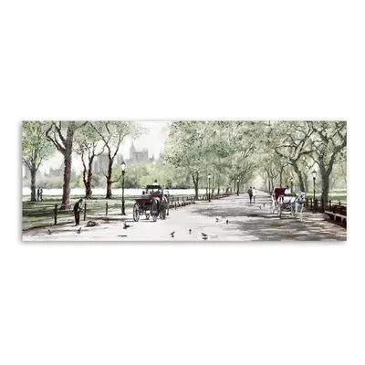 Canvas Watercolor Central Park II fali kép, 60 x 150 cm - Styler