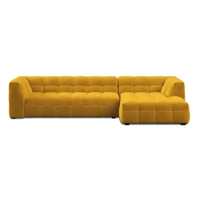 Vesta sárga bársony kanapé, jobb oldali - Windsor & Co Sofas