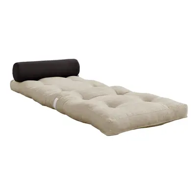 Szürkésbézs futon matrac 70x200 cm Wrap Linen Beige/Dark Grey – Karup Design