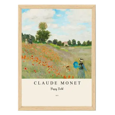 Keretezett poszter 55x75 cm Claude Monet – Wallity