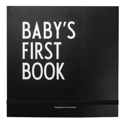 Baby's First Book fekete emlékkönyv gyerekeknek - Design Letters