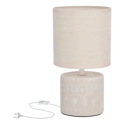 Bézs asztali lámpa textil búrával (magasság 26 cm) Dina – Candellux Lighting