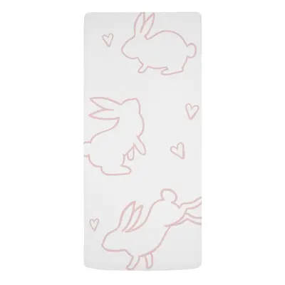 Pamut-szatén gumis gyereklepedő 120x60 cm Sweet Bunnies - Butter Kings