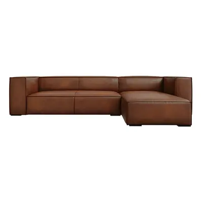 Konyakbarna bőr sarokkanapé (jobb oldali) Madame – Windsor & Co Sofas