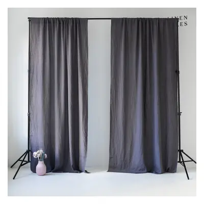 Sötétszürke függöny 140x170 cm Night Time – Linen Tales