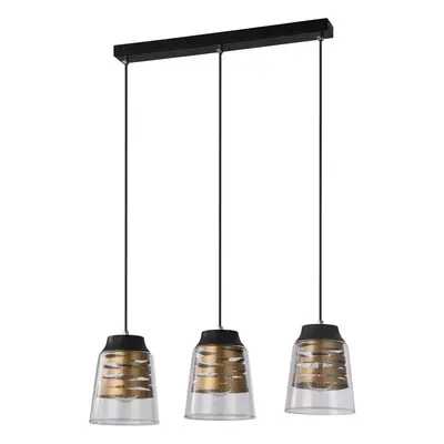 Fekete függőlámpa üveg búrával 15.5x61 cm Fresno – Candellux Lighting