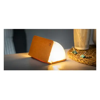 Narancssárga LED asztali lámpa textil búrával (magasság 2,5 cm) Booklight – Gingko