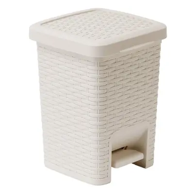 Rattan Pedal Bin Calico krémszínű fürdőszobai pedálos szemetes, 6 l - Addis