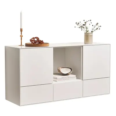 Fehér alacsony függő komód 135x68 cm Edge by Hammel – Hammel Furniture