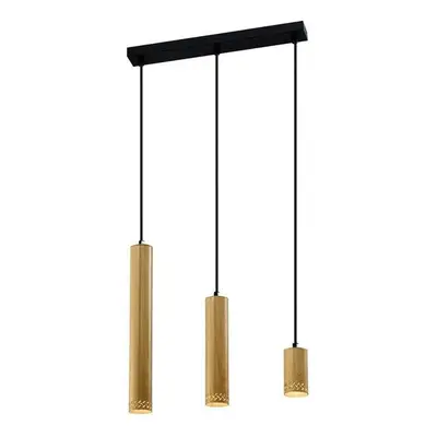 Fekete-aranyszínű függőlámpa fém búrával 6x46 cm Tubo – Candellux Lighting