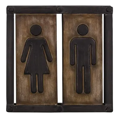 Fém falitábla 21,5x21,5 cm Toilette – Antic Line