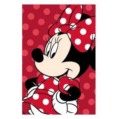 Piros mikroplüss gyerek takaró 100x150 cm Minnie – Jerry Fabrics