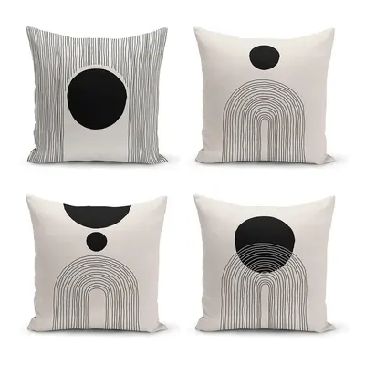 Fekete-bézs párnahuzat szett 4 db-os 43x43 cm - Minimalist Cushion Covers