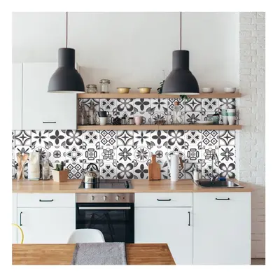 Wall Decal Cement Tiles Azulejos Erico 24 db-os falmatrica szett, 15 x 15 cm - Ambiance