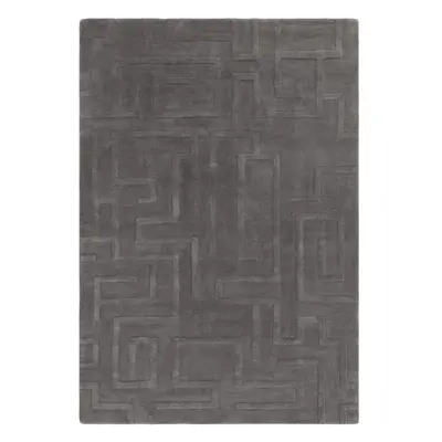 Antracitszürke gyapjú szőnyeg 120x170 cm Maze – Asiatic Carpets