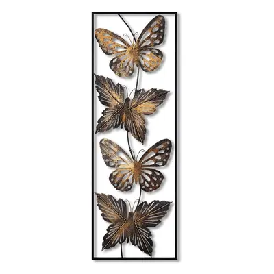 Fém fali dekoráció 100x35 cm Butterfly – Wallity