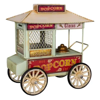 Fém kisméretű dekoráció Popcorn Cart – Antic Line