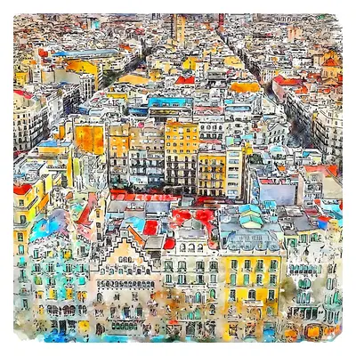 Kép 50x50 cm Barcelona – Fedkolor