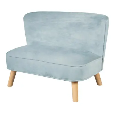 Világoskék bársony gyerek kanapé 70 cm Lil Sofa – Roba