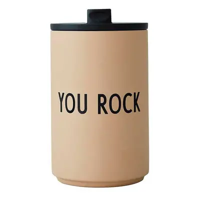 Bézs termobögre 350 ml You Rock – Design Letters