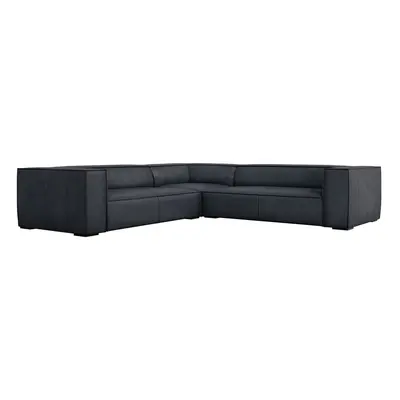 Sötétkék bőr sarokkanapé (variálható) Madame – Windsor & Co Sofas