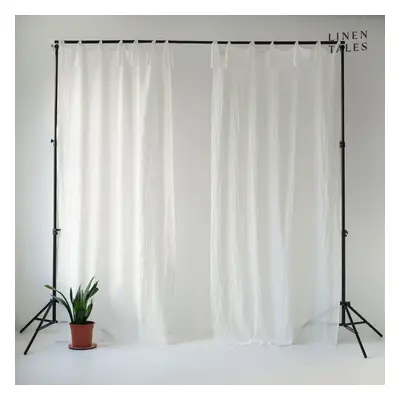 Fehér len fényáteresztő függöny 130x170 cm White – Linen Tales