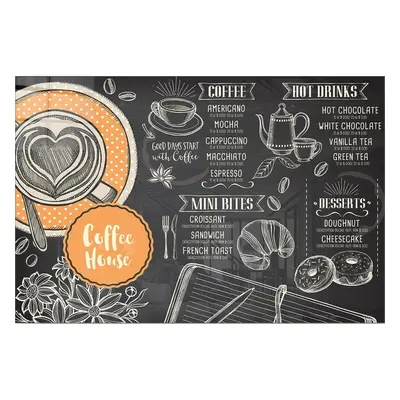 Üveg kép 70x50 cm Coffee House – Wallity