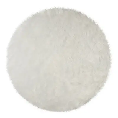 Sheepskin fehér kerek szőnyeg, ⌀ 120 cm - Flair Rugs