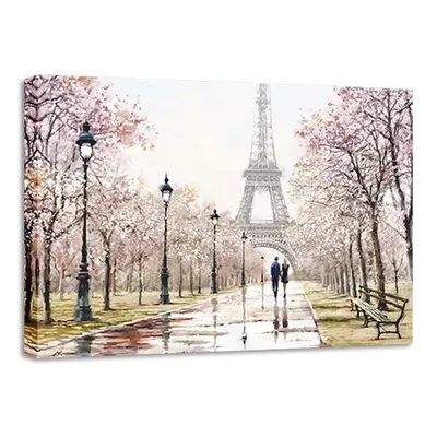 Canvas Watercolor Paris Melancholy fali kép, 85 x 113 cm - Styler