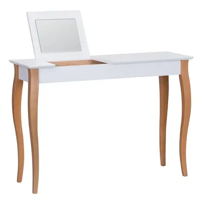 Dressing Table fehér fésülködőasztal tükörrel, hosszúság 105 cm - Ragaba