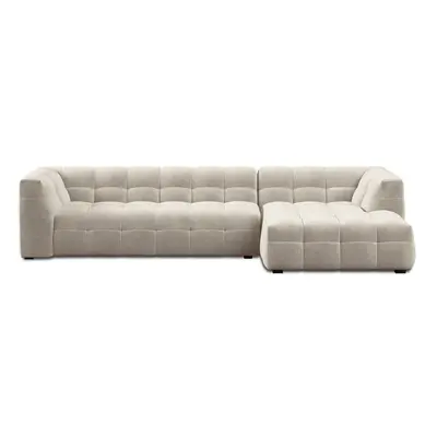 Vesta bézs bársony kanapé, jobb oldali - Windsor & Co Sofas