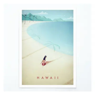 Poszter Hawaii, 30x40 cm - Travelposter