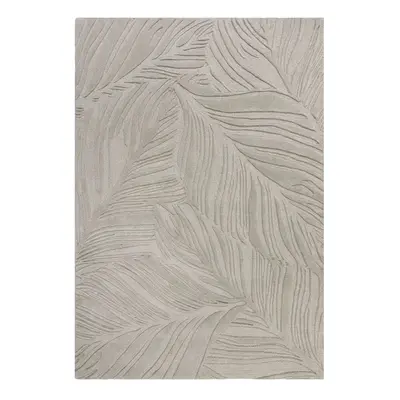 Lino Leaf szürke gyapjú szőnyeg, 160 x 230cm - Flair Rugs