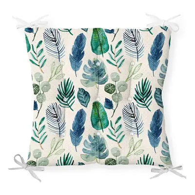 Navy Flower székpárna, 40 x 40 cm - Minimalist Cushion Covers