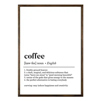 Keretezett poszter 50x70 cm Coffee – Wallity