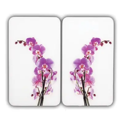 Edzett üveg tűzhely fedőlap szett 2 db-os 30x52 cm Orchid – Wenko