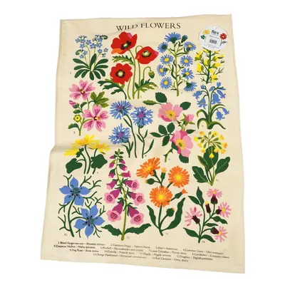 Wild Flowers bézs pamut konyharuha, 50 x 70 cm - Rex London