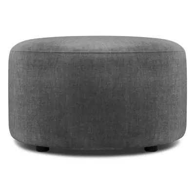 Debbie szürke bársony puff, ø 68 cm - Mazzini Sofas