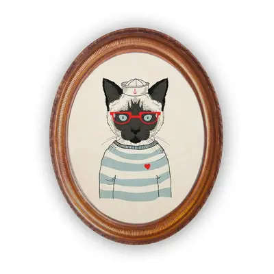 Sailor Cat ovális kép - Really Nice Things