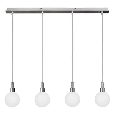 Ezüstszínű függőlámpa üveg búrával 10x80 cm Maldus – Candellux Lighting